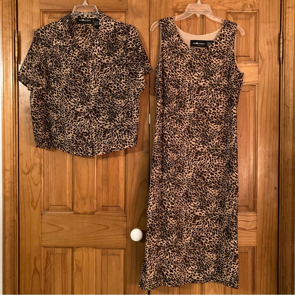 NWOT Vintage Sag Harbor Sleeveless Dress with Matching Blouse Size 14P